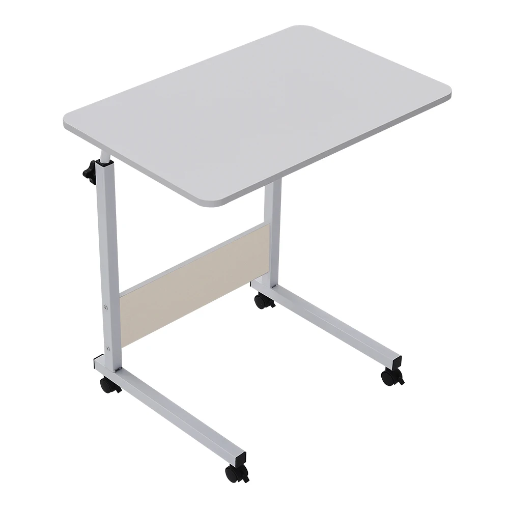 Voltsify Height Adjustable Mobile Table Overbed Desk with Wheels Laptop Tray Stand,60cmWx 40cmDx 87cmH
