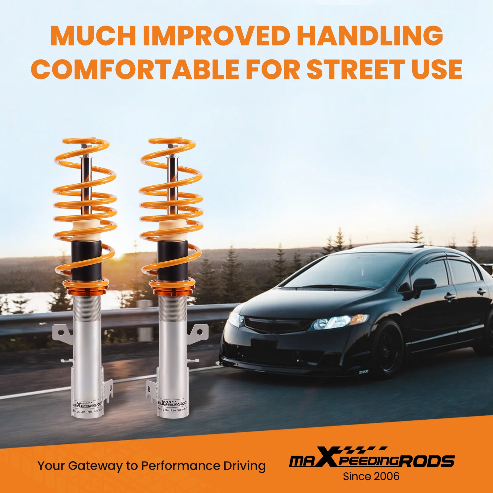 Coilovers For Ford Fiesta VII MK6 VI JA8 Shock Absorbers Shock Lowering Suspension Coil Spring Kit for Ford Fiesta MK7