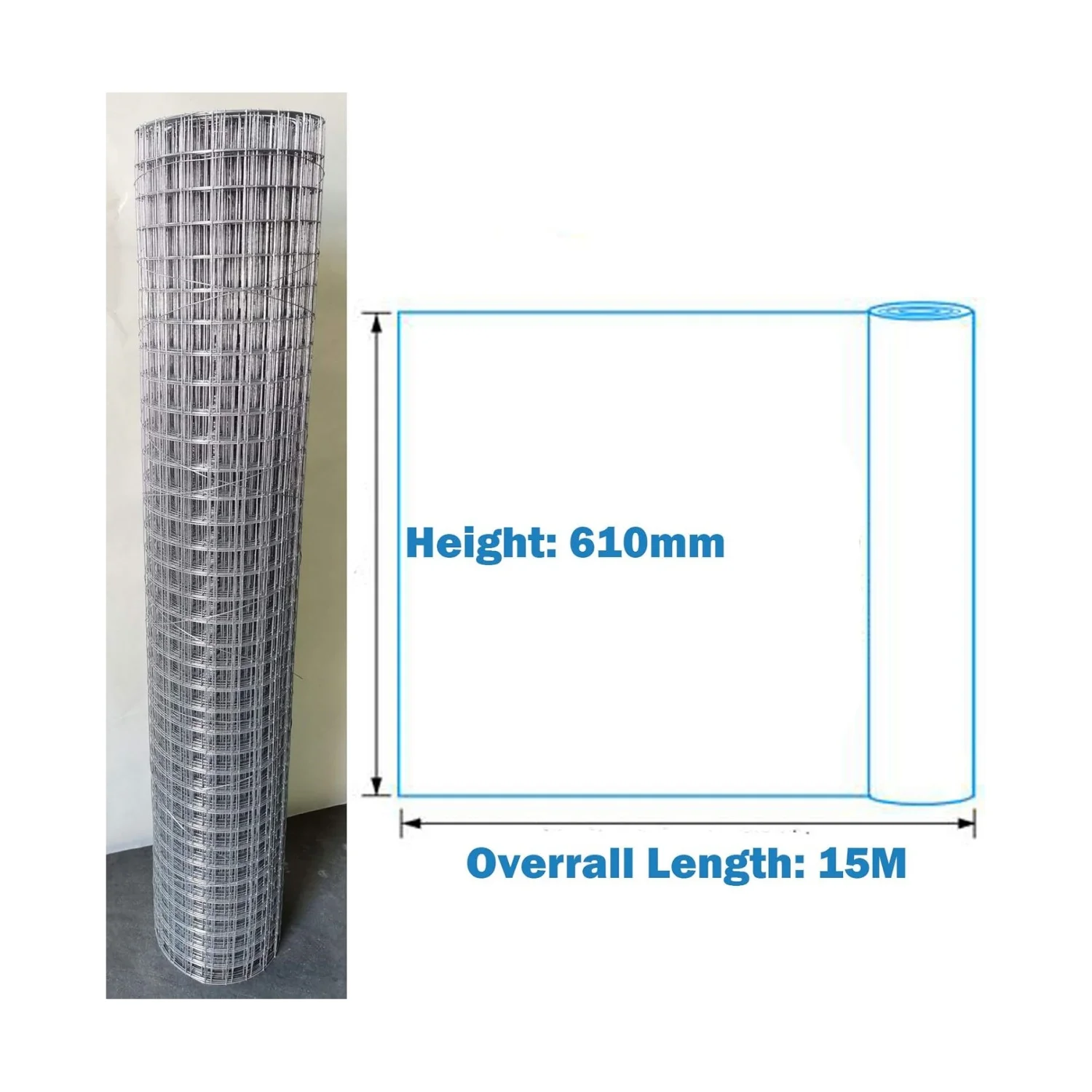 BRIEFNESS Galvanised wire mesh Multi-purpose wire Easy to cut Vegetable protection mesh Climbing plant support mesh Fencing