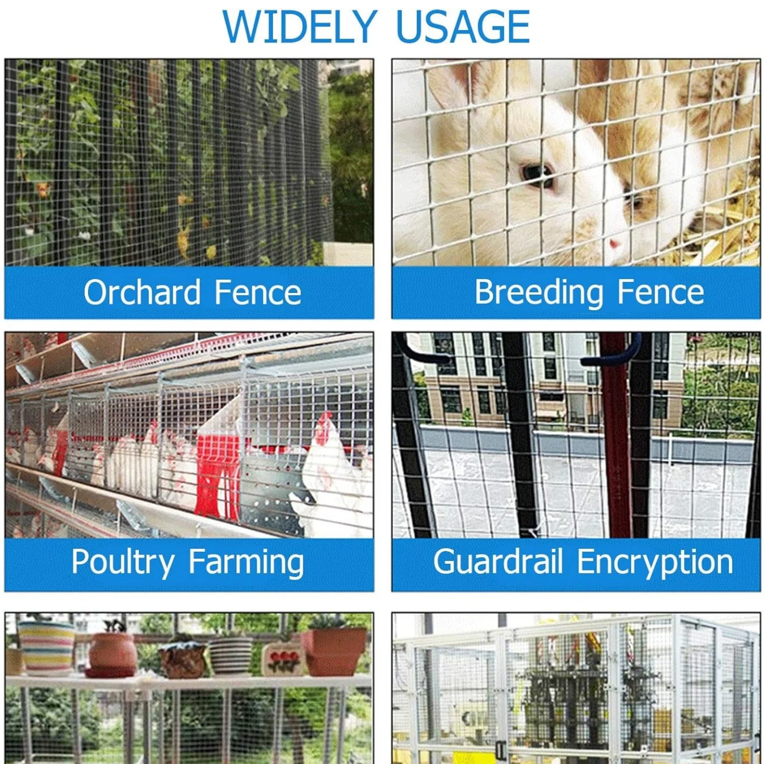 BRIEFNESS Galvanised wire mesh Multi-purpose wire Easy to cut Vegetable protection mesh Climbing plant support mesh Fencing