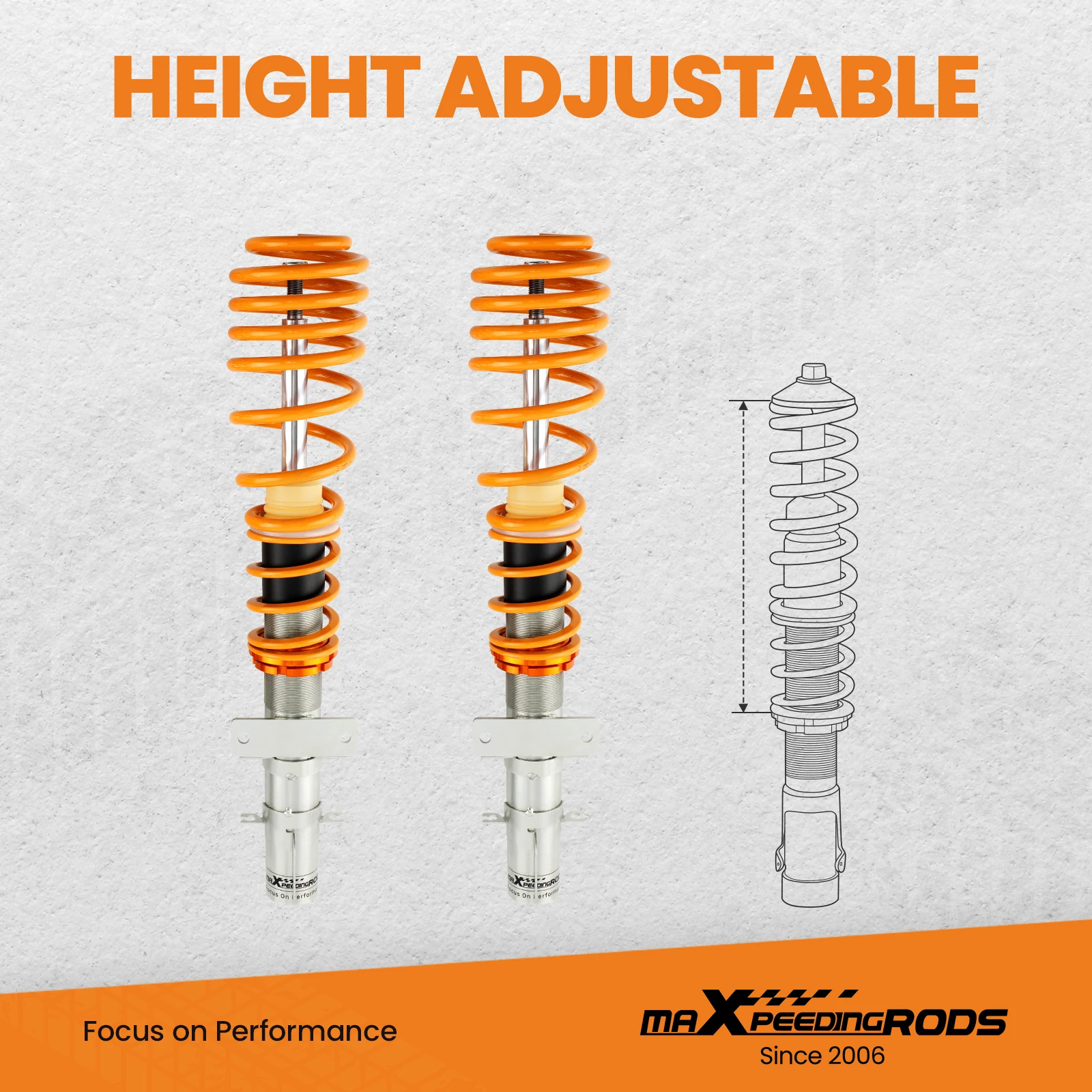 Street Coilovers Suspension Kit for Skoda Fabia Mk1 6Y Inc vRS hatchback Estate For VW POLO MK4 (9N_ Coils Springs