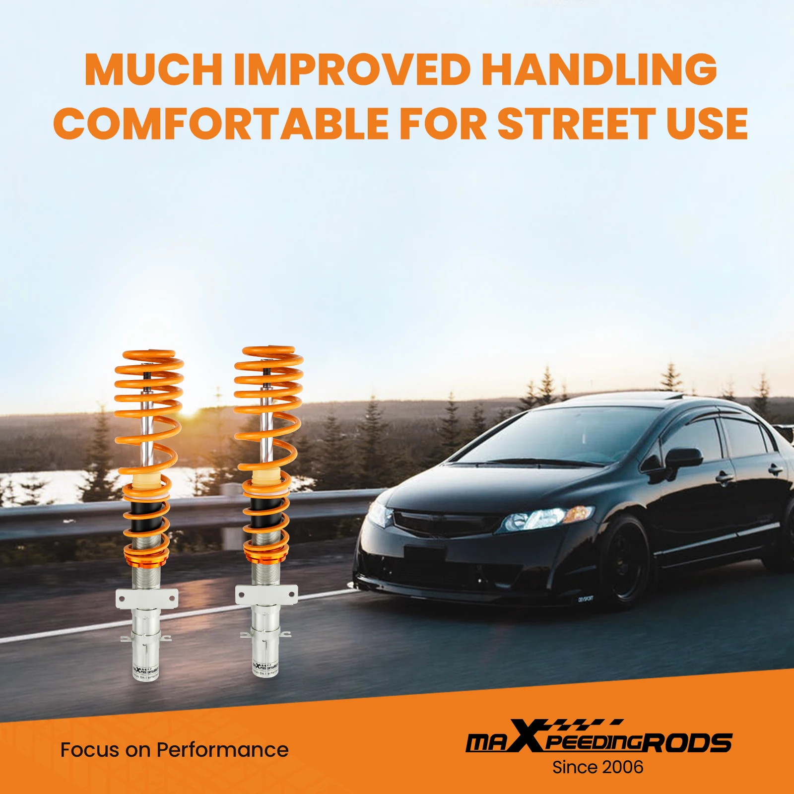 Street Coilovers Suspension Kit for Skoda Fabia Mk1 6Y Inc vRS hatchback Estate For VW POLO MK4 (9N_ Coils Springs