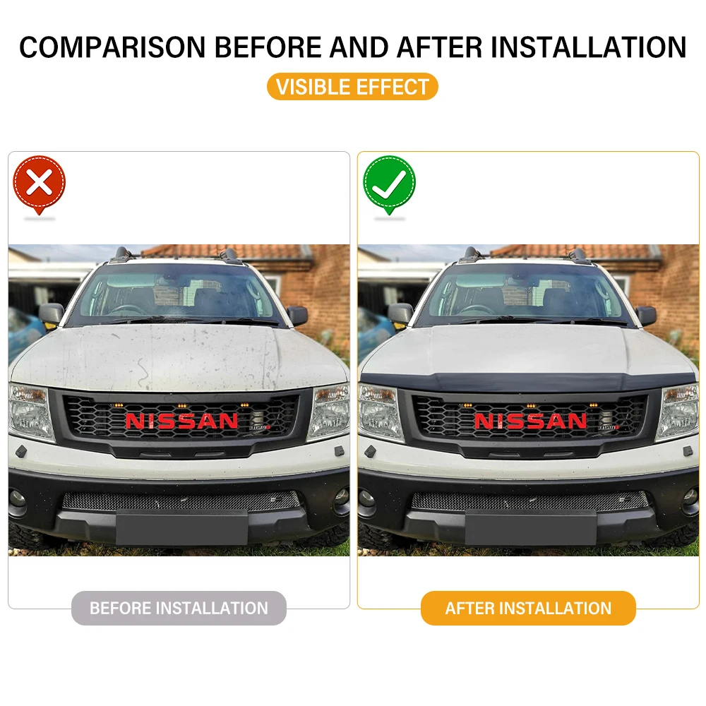 Dark Black Bonnet Guard Hood Deflector For Nissan Navara D40 2006 2007 2008 2009 Front Bug Shield protector Car Accessories