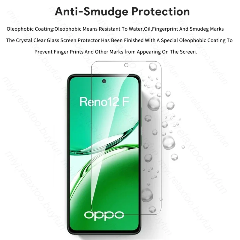 Reno12F 4/5G Glass 4To1 Tempered Glass Screen Protectors for Oppo Reno12 F 4G 5G Protective Glass on Opo Reno 12F 12 F S FS F12
