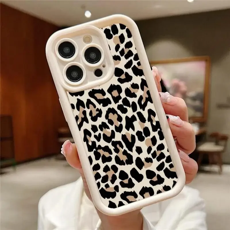 Retro Trendy Black Leopard Print Case for OPPO Reno 12F 11F 10 5G 8 11 10 12 Pro Reno 7 4G 4 5 6 Lite A38 A78 A98 A57 A77 Cover