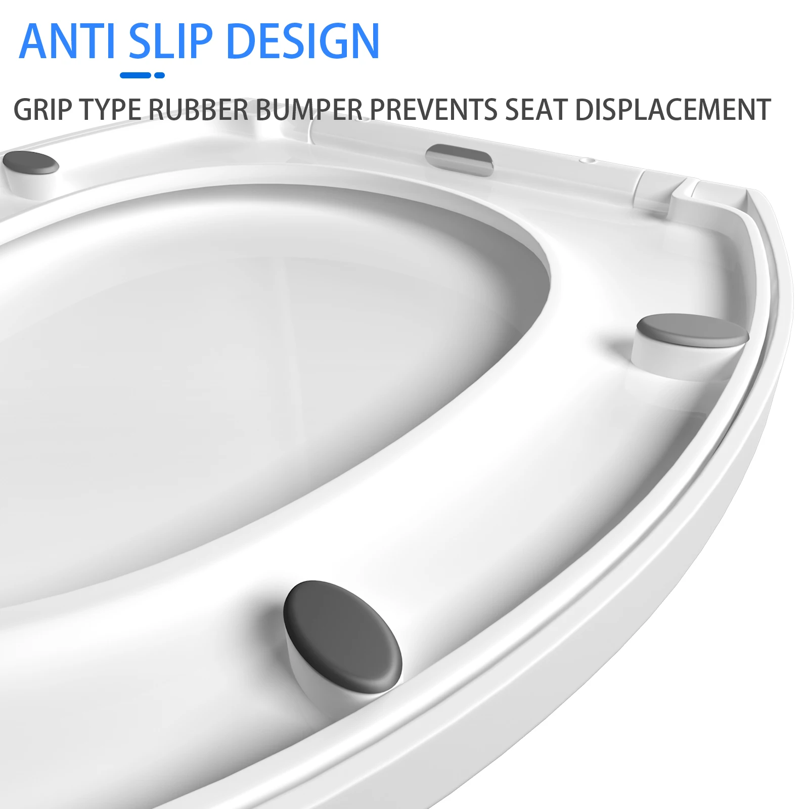 Toilet seat cover Soft close,clip-on toilet seat Antibacterial Flapper Suitable for most toilets