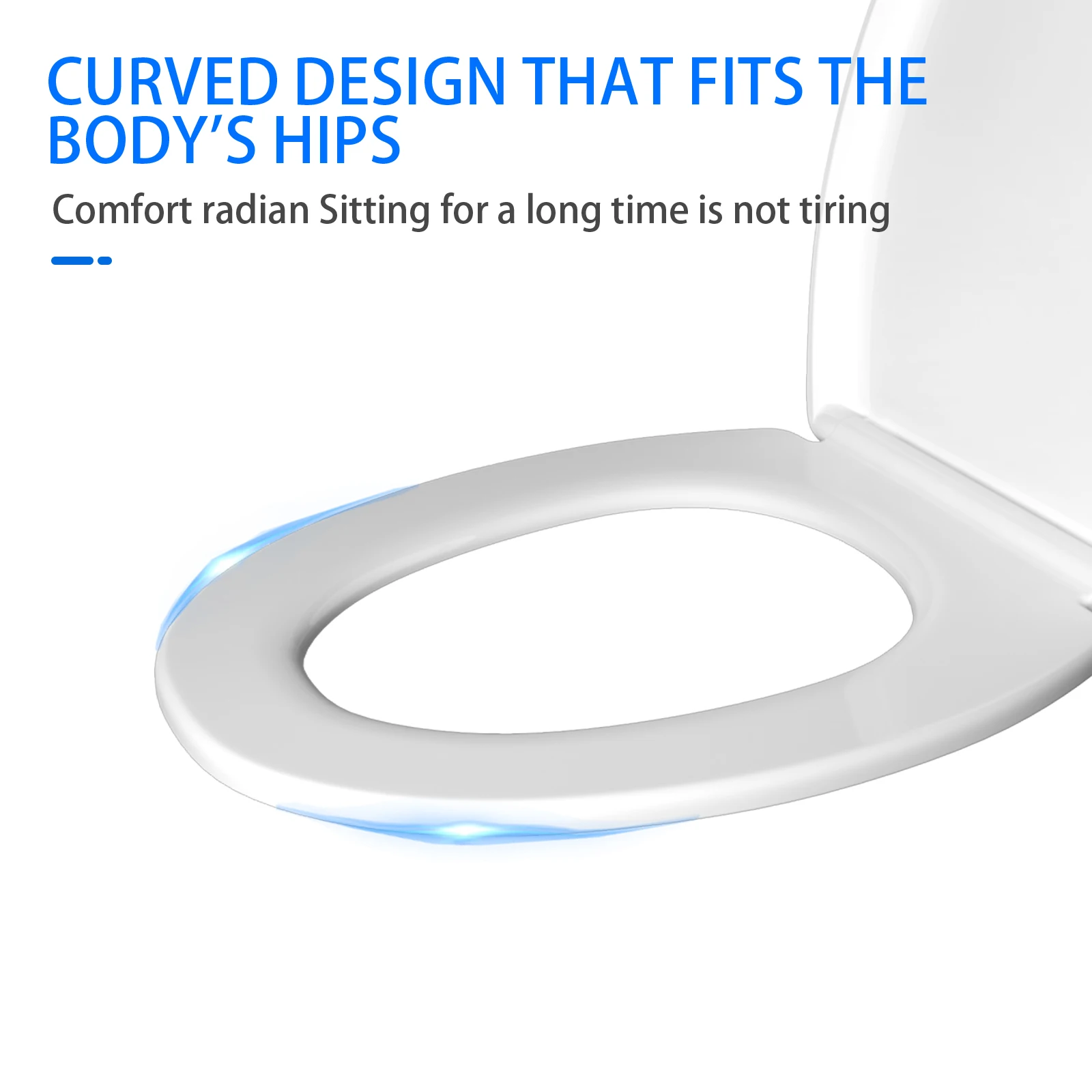 Toilet seat cover Soft close,clip-on toilet seat Antibacterial Flapper Suitable for most toilets