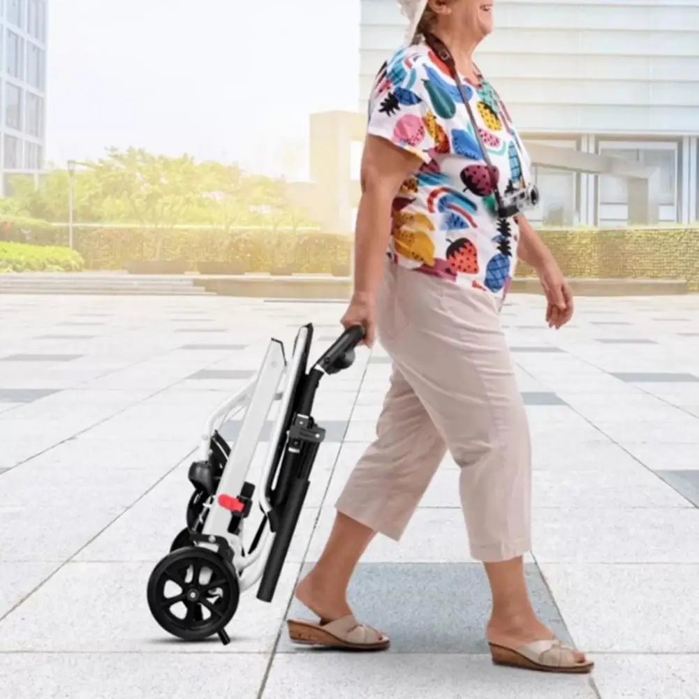 Folding Wheelchair Lightweight Portable Transit Travel Chair for Adults Ergonomic Design Wheelchair with Adjustable Safety Strap