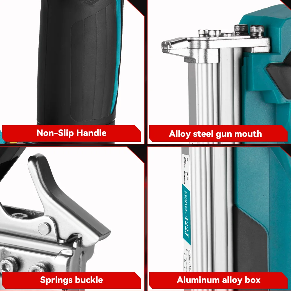ONEVAN F30G Brushless Electric Nail Gun Cordless 22MM Stapler Nailer Woodworking Power Tool With Nail For Makita 18V Battery Pin