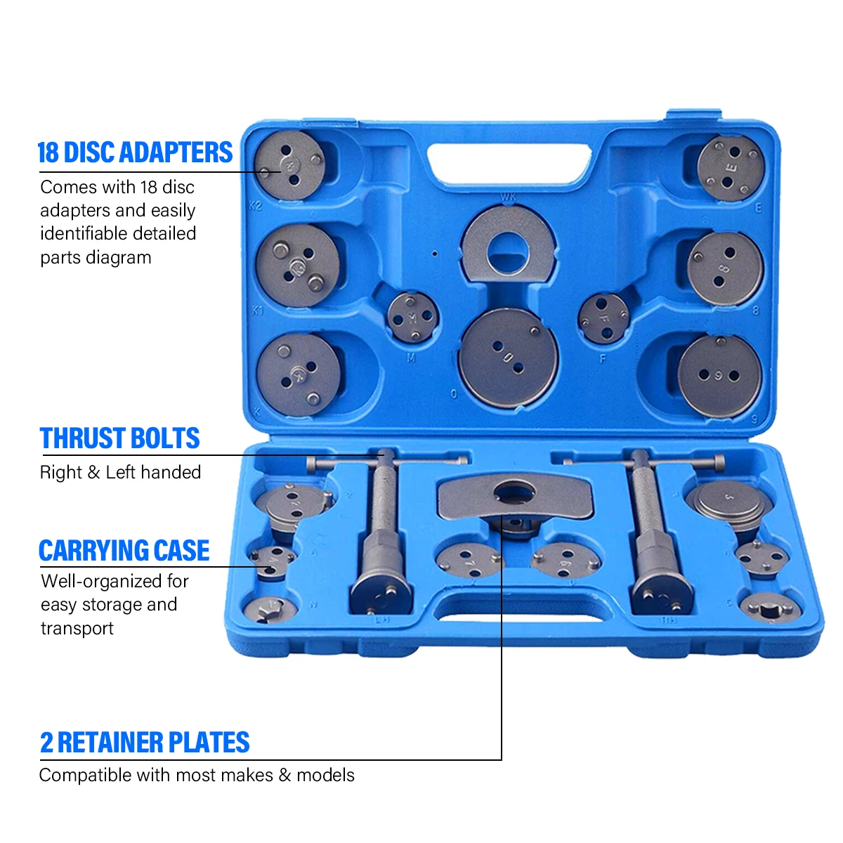 22pcs Car Disc Brake Rewind Tool Kit Truck Universal Caliper Piston Wind Back