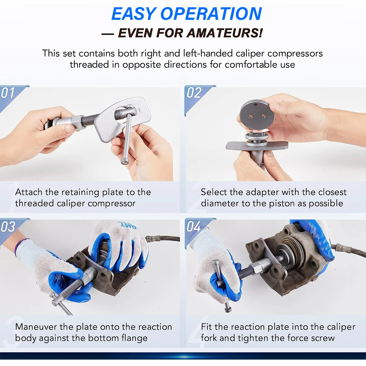 22pcs Car Disc Brake Rewind Tool Kit Truck Universal Caliper Piston Wind Back