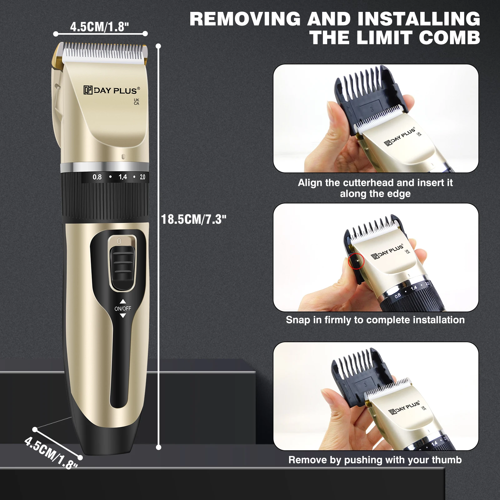 BRIEFNESS Pet Shaving Trimmer Professional Hair Trimmer Cordless Precision Trimmer All-In-One Body Hair Trimmer Sharp Blades