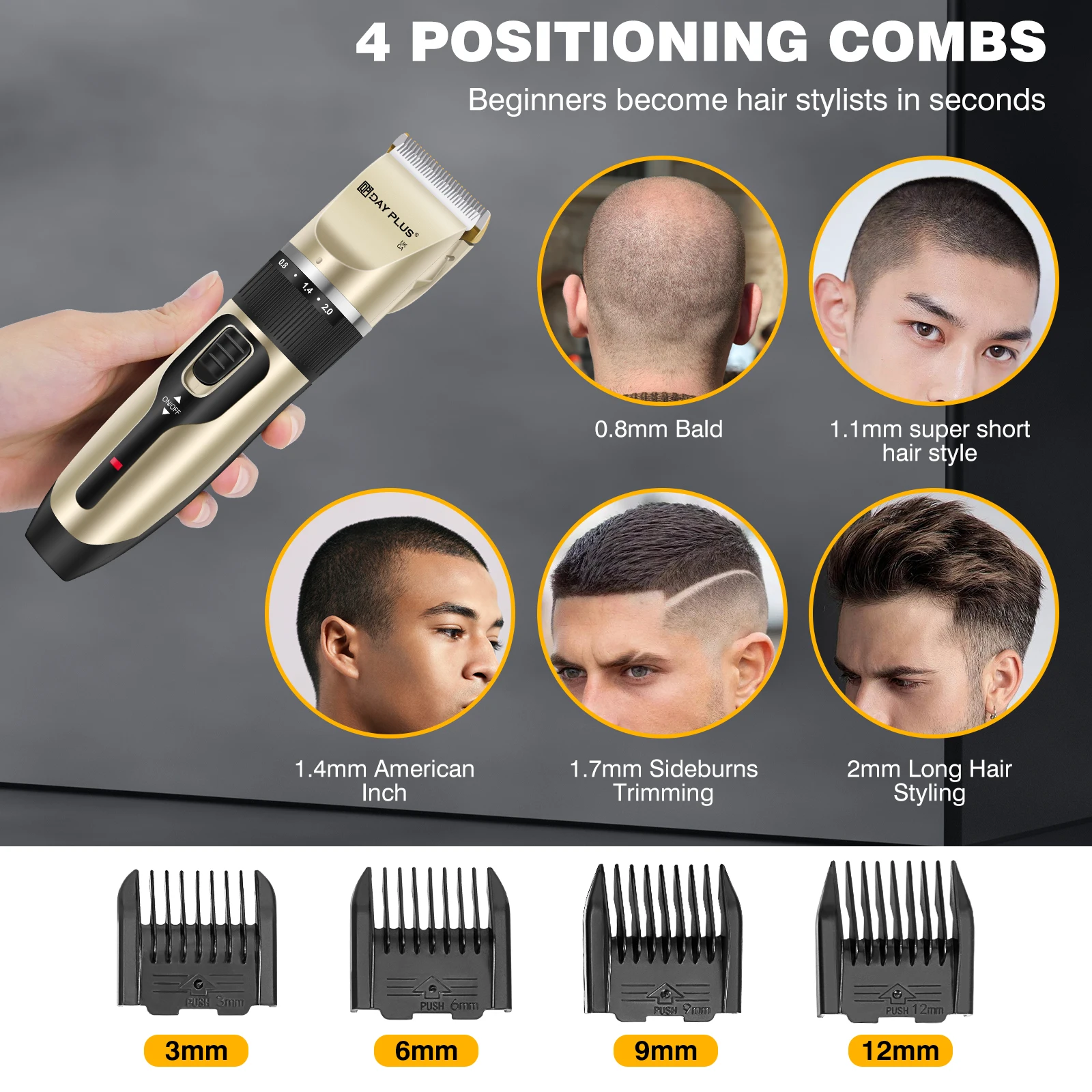 BRIEFNESS Pet Shaving Trimmer Professional Hair Trimmer Cordless Precision Trimmer All-In-One Body Hair Trimmer Sharp Blades