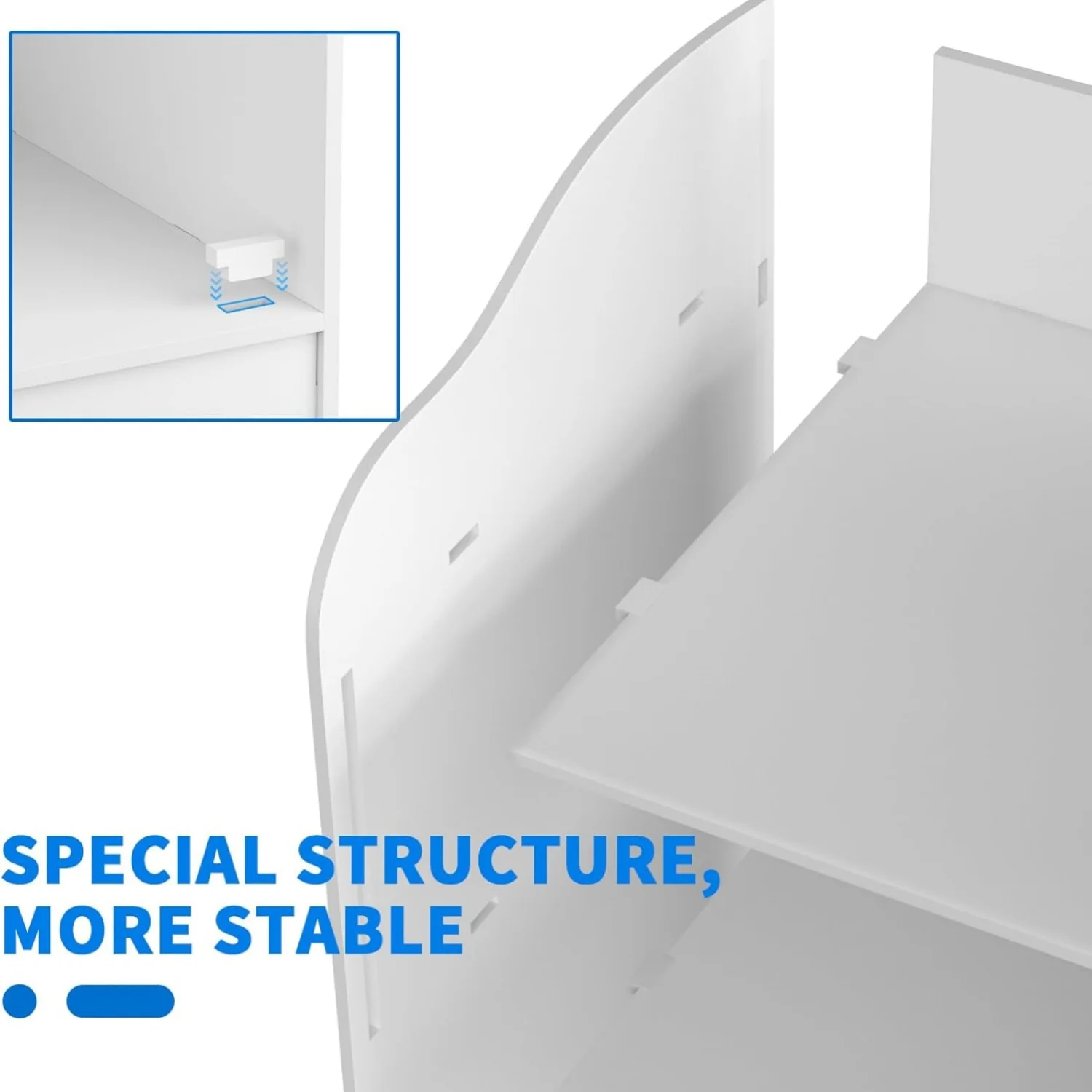 BRIEFNESS Bathroom Storage Cabinet Freestanding Floor Cabinet Sideboard Cabinet White Cabinet Bathroom Storage Shelf