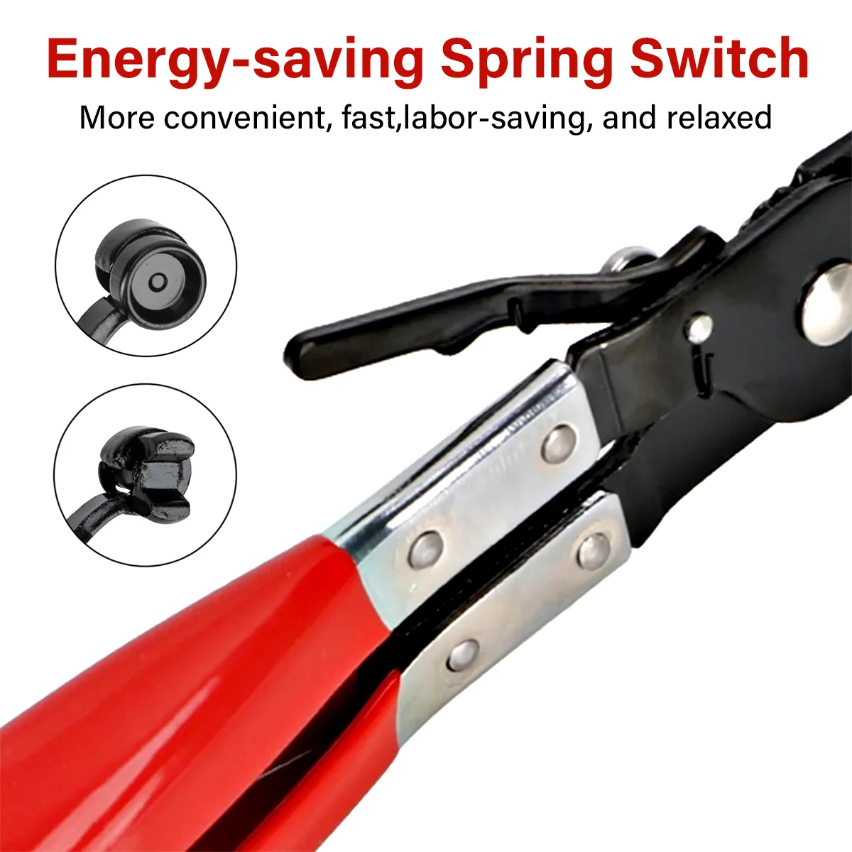 Automotive Flexible Hose Clamp Clip Pliers Set Swivel Jaw Flat Angled Band Tool