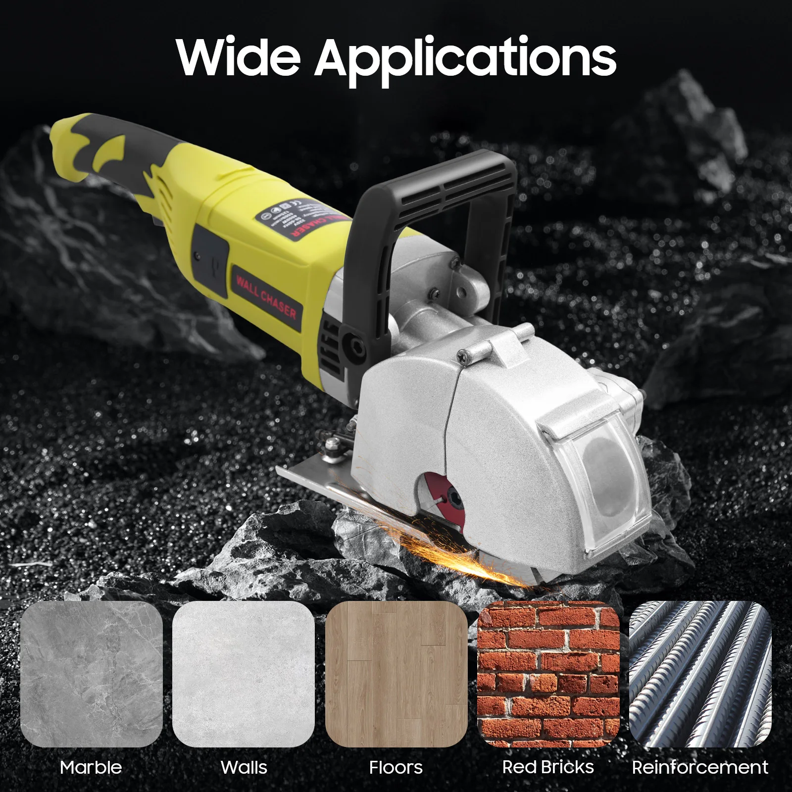 4000W Wall Slotting Machine Electric Wall Chaser Groove Cutting MachineSteel Concrete Cutting Machine 220V