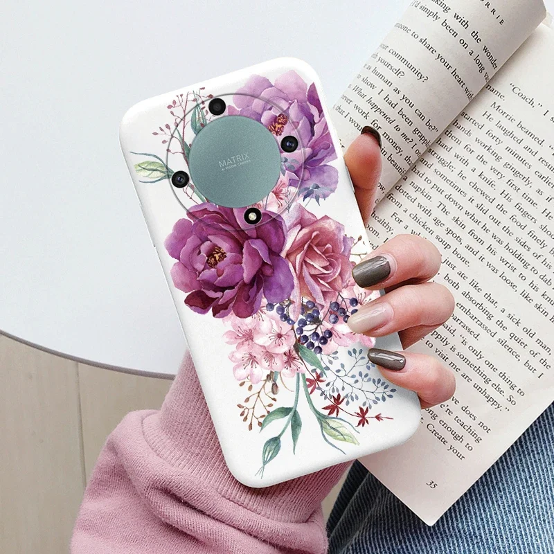 Love Heart Daisy Flowers For Honor X9a X9b X9 Magic5 Lite 5G Magic 6 5 4 Lite Case Silicone Soft Cute Cartoon Fundas Capa Shell