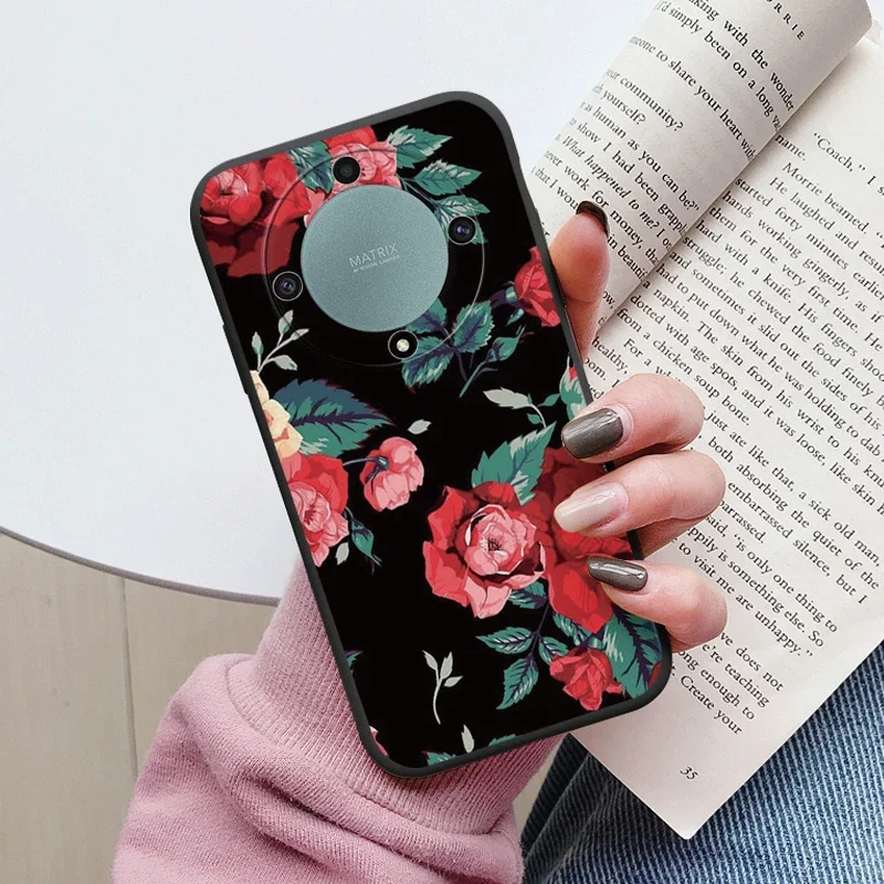 Love Heart Daisy Flowers For Honor X9a X9b X9 Magic5 Lite 5G Magic 6 5 4 Lite Case Silicone Soft Cute Cartoon Fundas Capa Shell