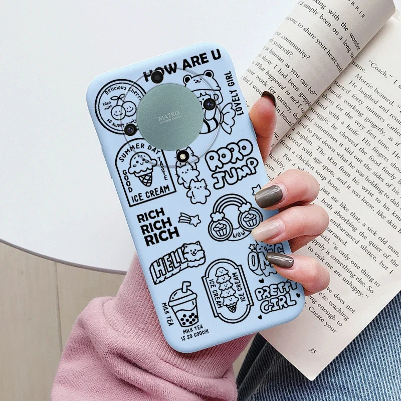 Love Heart Daisy Flowers For Honor X9a X9b X9 Magic5 Lite 5G Magic 6 5 4 Lite Case Silicone Soft Cute Cartoon Fundas Capa Shell