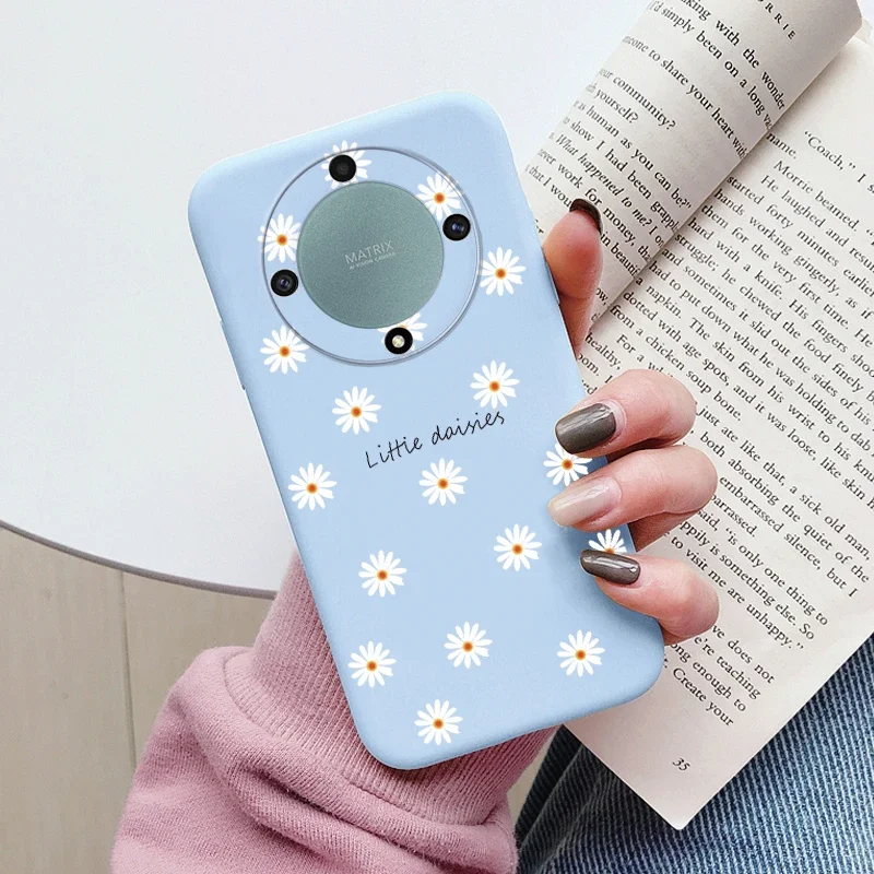 Love Heart Daisy Flowers For Honor X9a X9b X9 Magic5 Lite 5G Magic 6 5 4 Lite Case Silicone Soft Cute Cartoon Fundas Capa Shell