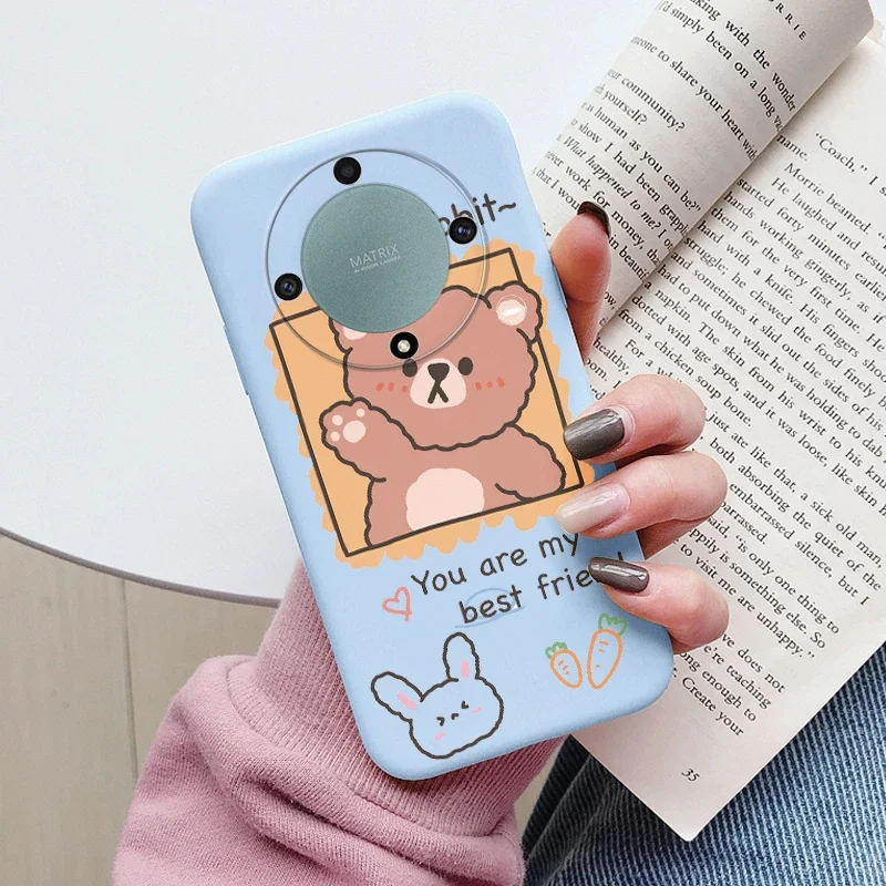 Love Heart Daisy Flowers For Honor X9a X9b X9 Magic5 Lite 5G Magic 6 5 4 Lite Case Silicone Soft Cute Cartoon Fundas Capa Shell
