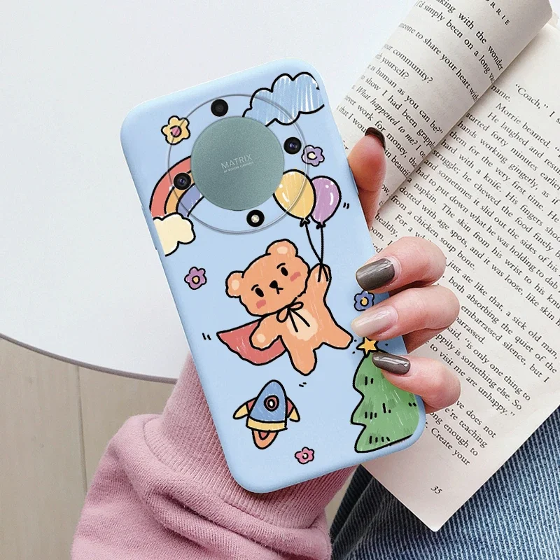 Love Heart Daisy Flowers For Honor X9a X9b X9 Magic5 Lite 5G Magic 6 5 4 Lite Case Silicone Soft Cute Cartoon Fundas Capa Shell
