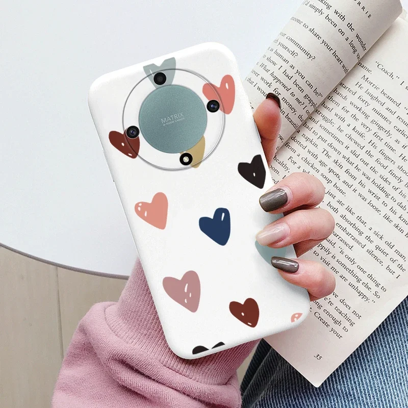Love Heart Daisy Flowers For Honor X9a X9b X9 Magic5 Lite 5G Magic 6 5 4 Lite Case Silicone Soft Cute Cartoon Fundas Capa Shell