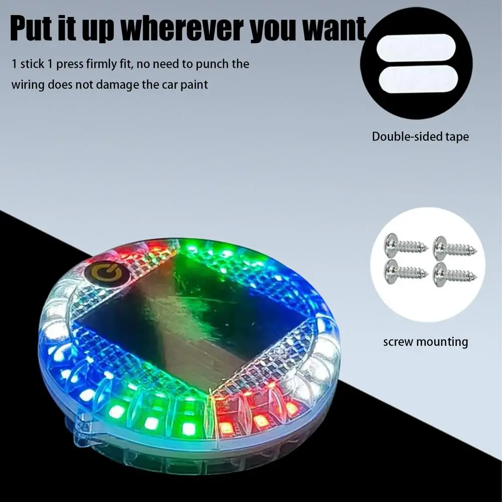 Car Flashing Alarm Lamp Safety Anti Collision Lamp Intelligent Sensor Security Strobe Light Night Riding Warning Side Light