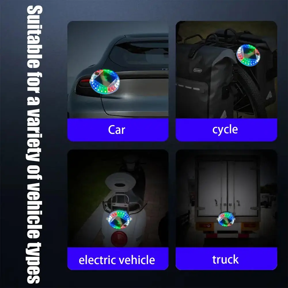 Car Flashing Alarm Lamp Safety Anti Collision Lamp Intelligent Sensor Security Strobe Light Night Riding Warning Side Light
