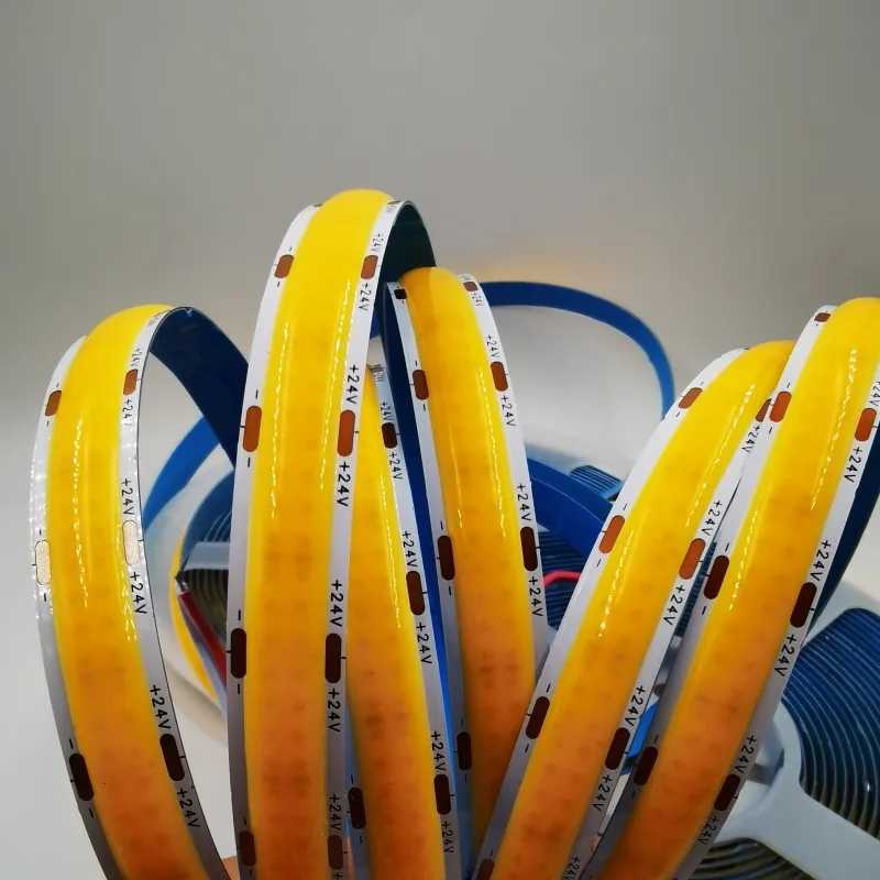 5M DC12V 24V Double Row COB LED Strip 600LEDs/m Super Bright Flexible Dimmable Led Tape RA90 Led Lighting 3000K 4000K 6500K