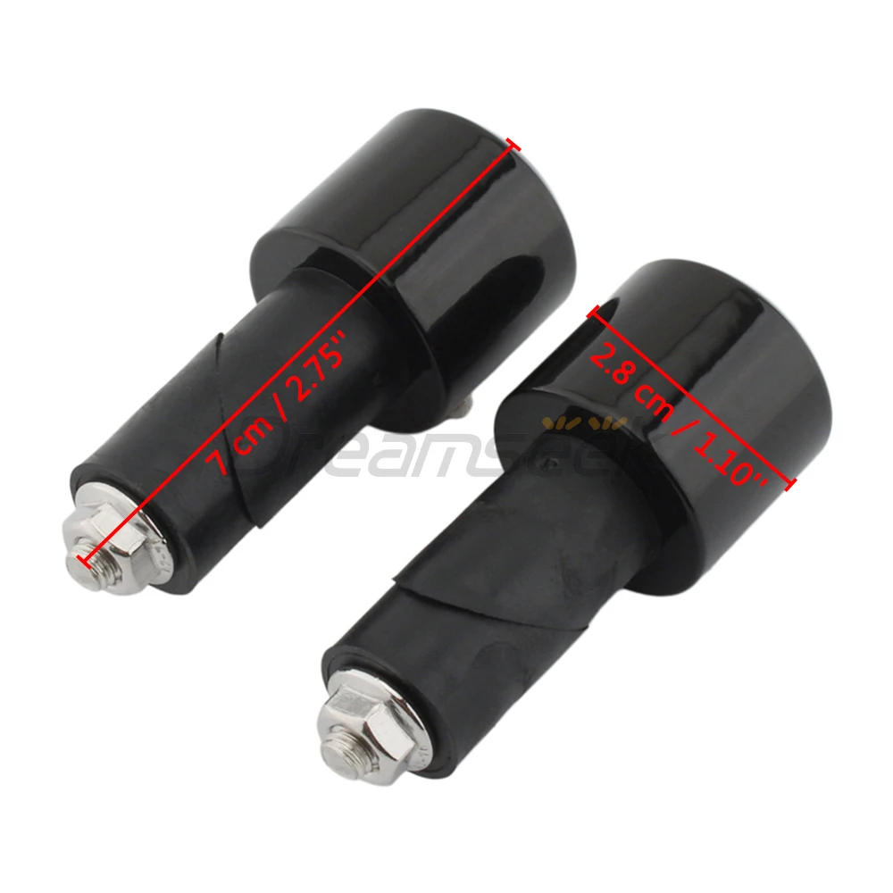 2Pcs Handlebar End Plugs Handle Grip Cap 18MM for Yamaha VMAX 400 500 1200 450 540 1700 Motorcycle Accessories Black Slider