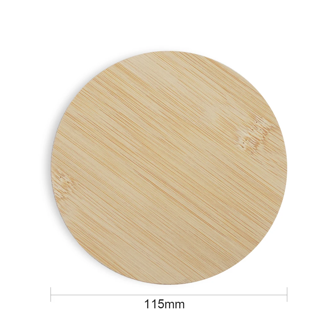 10pcs Round Bamboo Wine Glass Topper Red Wine Splashing Coasters Wine Glass Charcuterie Board Topper Dual-Use Bamboo-Coasters