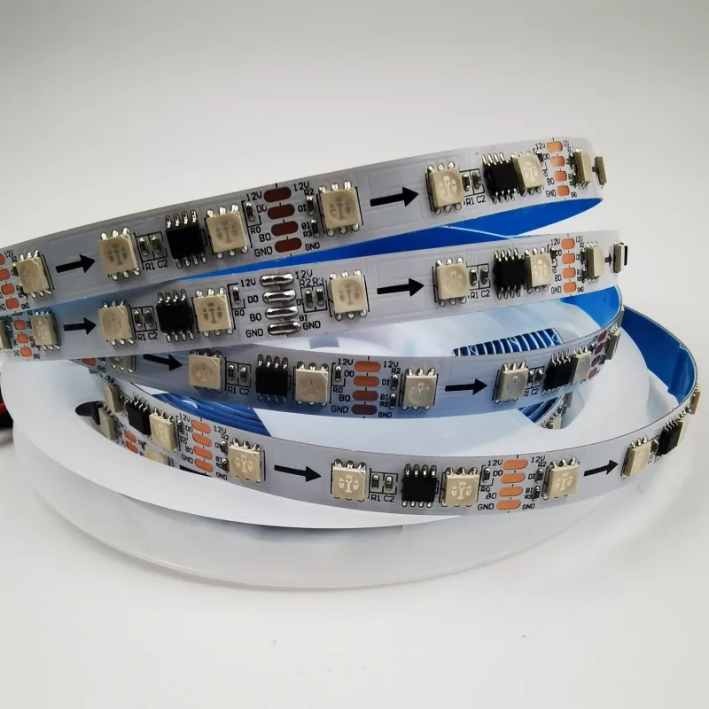 5M DC12V MT16703 Pixel LED Strip Light Individually Addressable Similar WS2815 RGB LED Lights Dual Signal 4 Pin IP30 65 67