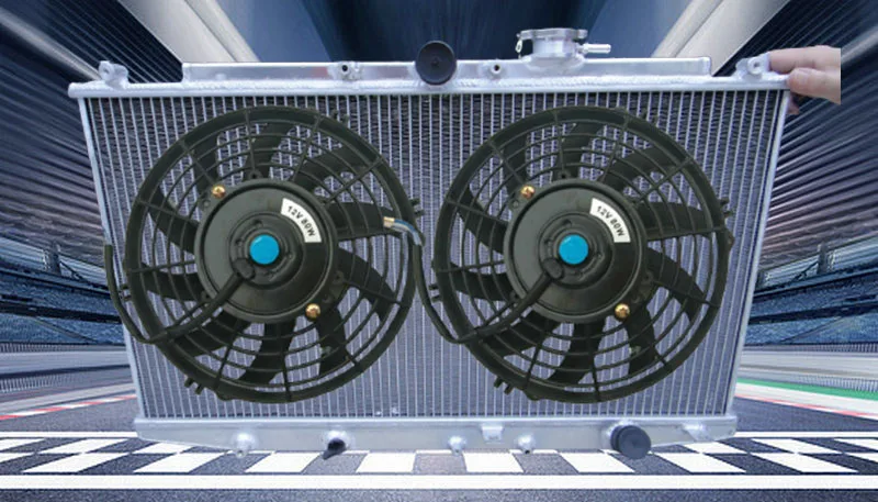Aluminum Radiator & fan For Honda Accord SIR/SIRT CF4 98-02 1999 2000 2001 Manual 99 00 01 02 1998 2002
