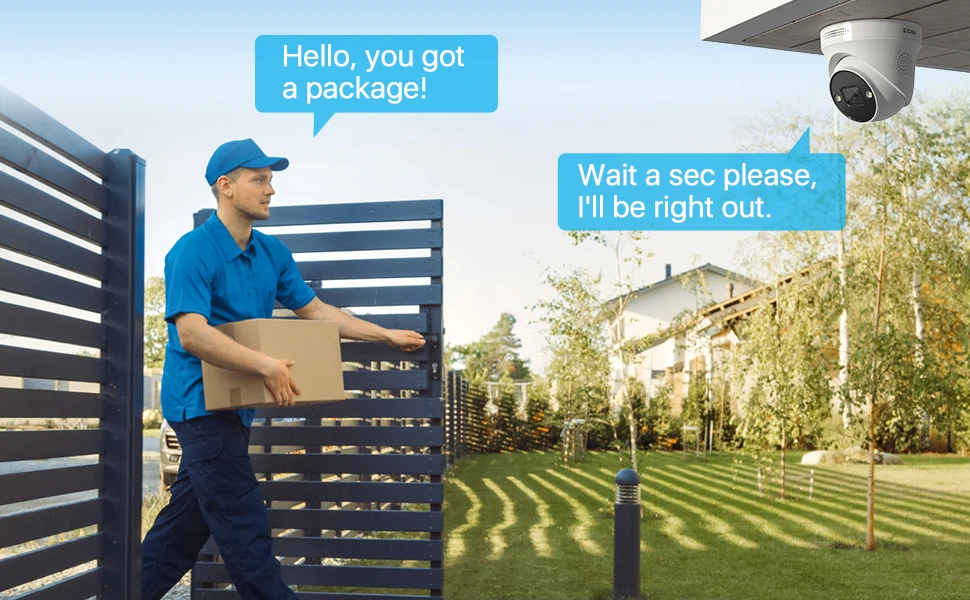 ZOSI 8MP 5MP PoE Dome Camera Set Outdoor/Indoor AI Human Car Detection 2-Way Audio Color Night Vision Surveillance IP Camera Kit