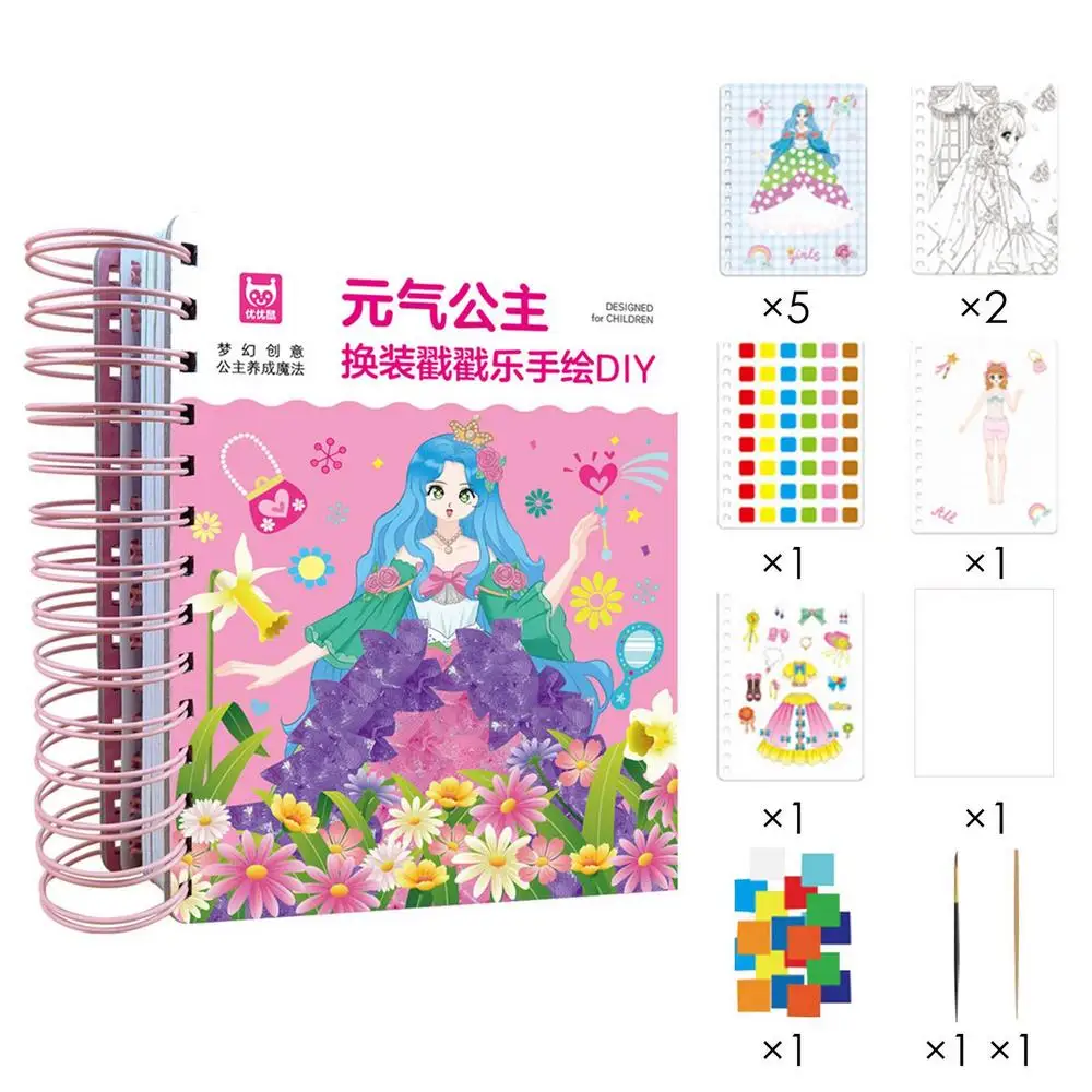 Educational Poking Painting Pocket Watercolor Kit For Girls Ages 3-8 Art Paper Craft Kit Kids Toys Children's Arts And Crafts
