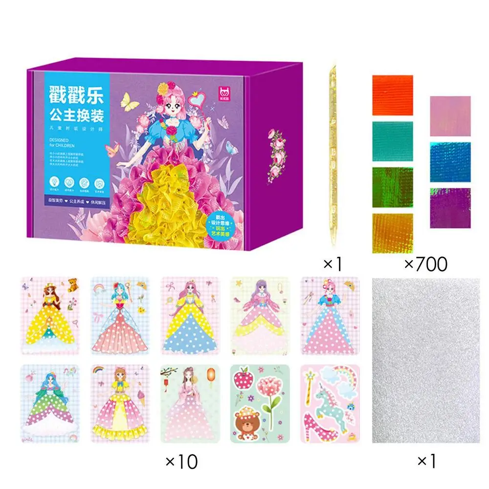 Educational Poking Painting Pocket Watercolor Kit For Girls Ages 3-8 Art Paper Craft Kit Kids Toys Children's Arts And Crafts
