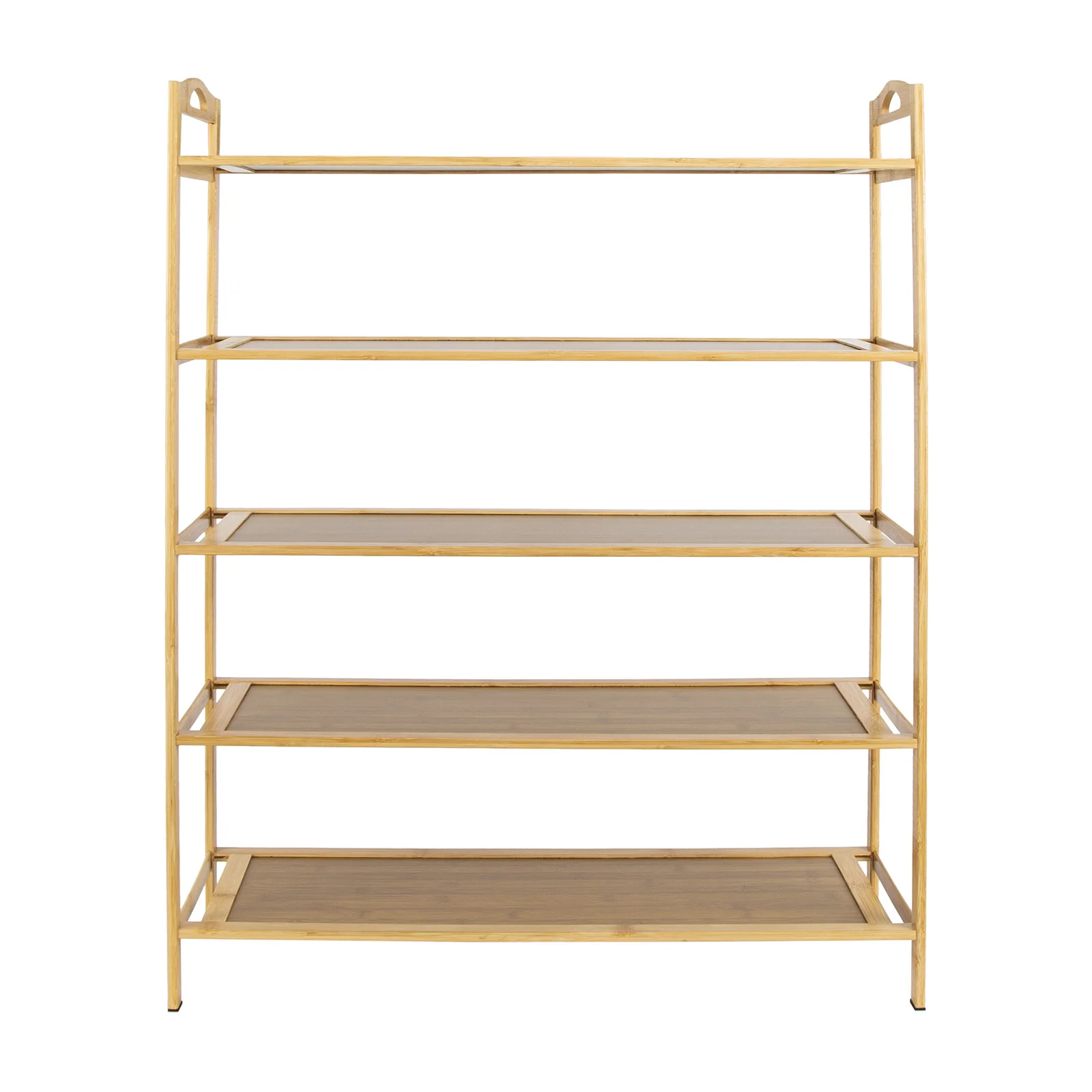 5 Tier Bamboo Shoe Rack Storage Storage Bamboo Shelving Unit Stand Organiser UK