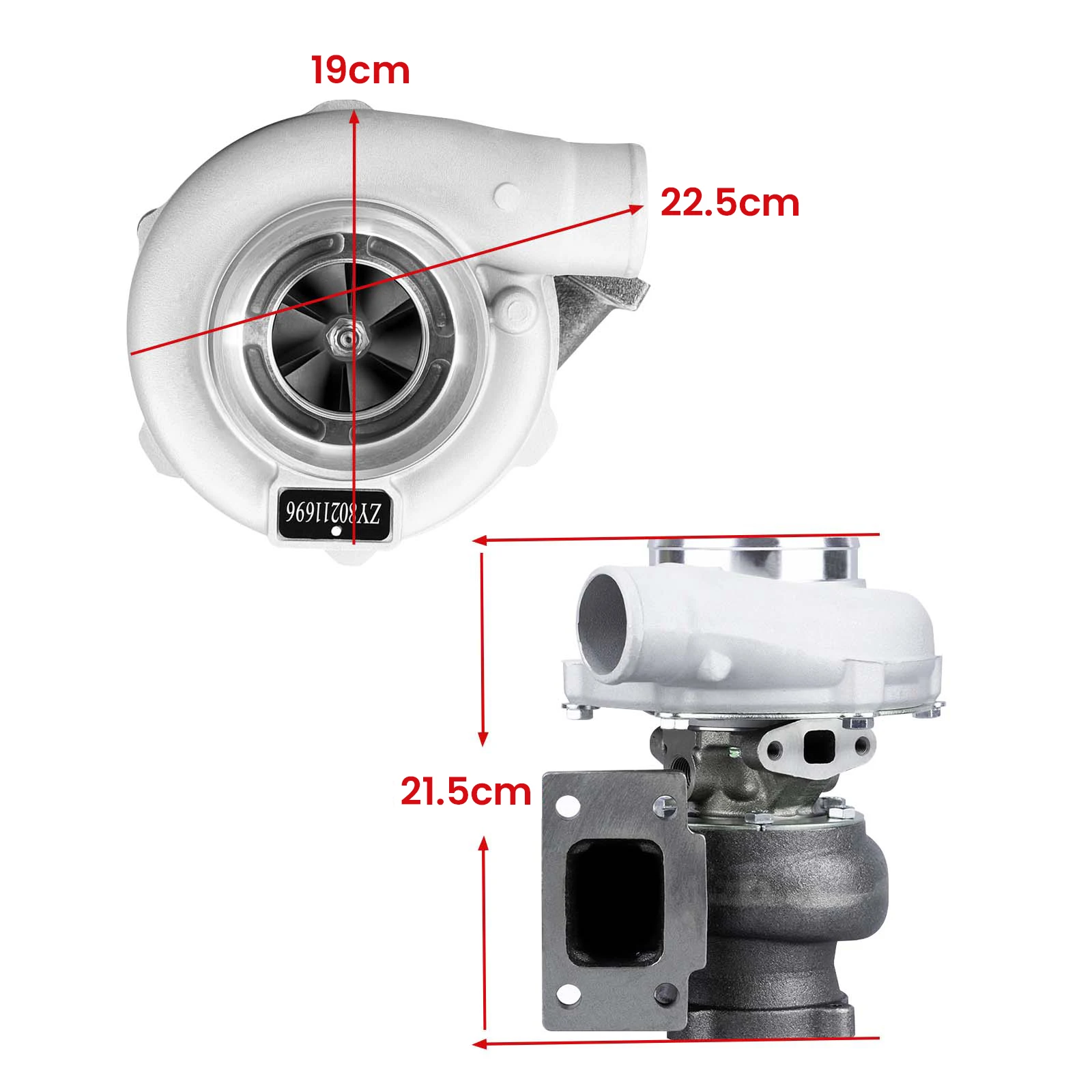 GT30 GT3037 GT3076 T3 Flange 2.5L-3.0L 0.82 Water Turbocharger 4/6 cyl 500+HP