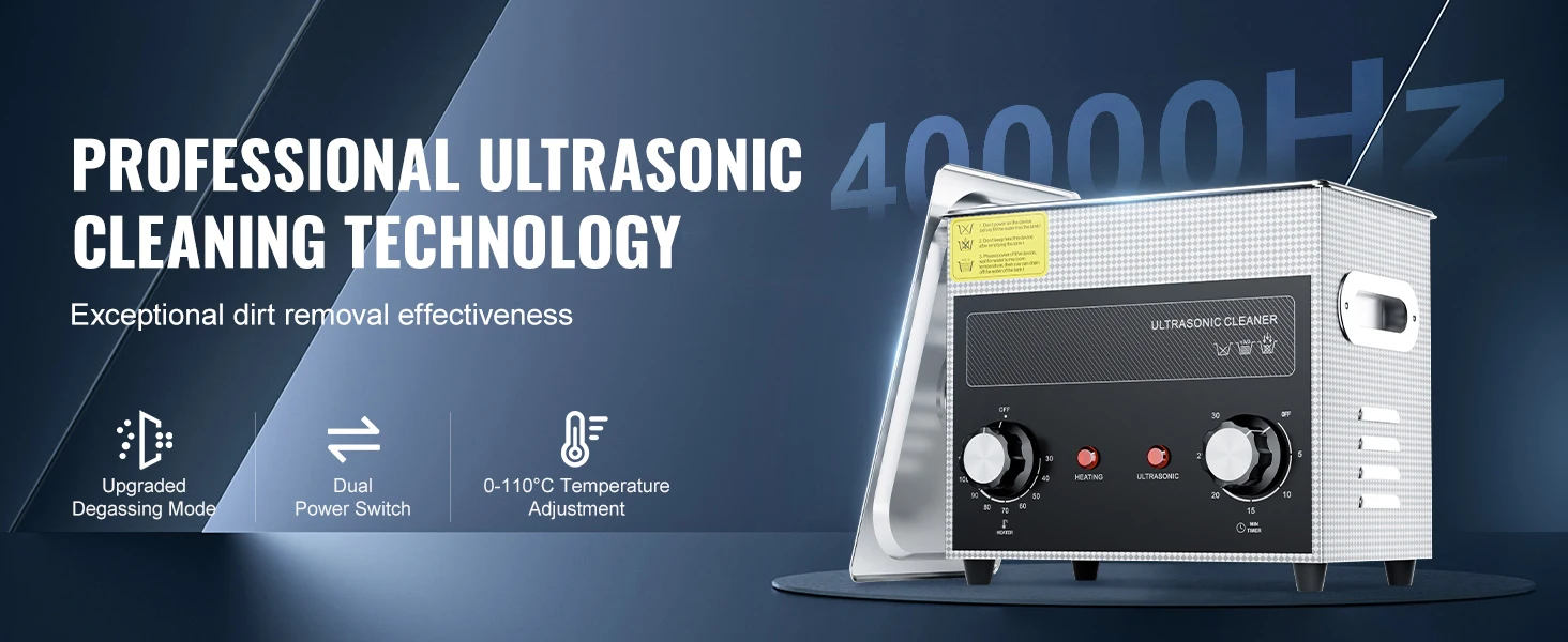 SucceBuy 2/3/6/10/15/30L Ultrasonic Cleaner with Heater Timer for Lab Tools Metal Parts Carburetor Brass Auto Parts Engine Parts