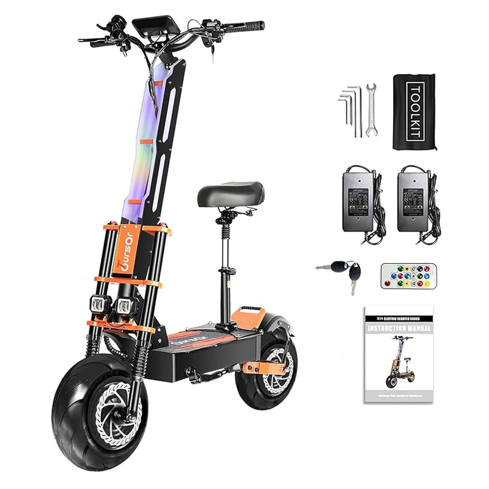 US EU Stock Scooter Toursor Fast Speed 90KM/H E-Scooter Street Road Tire 13 inch 60V 8000W Electric Scooter