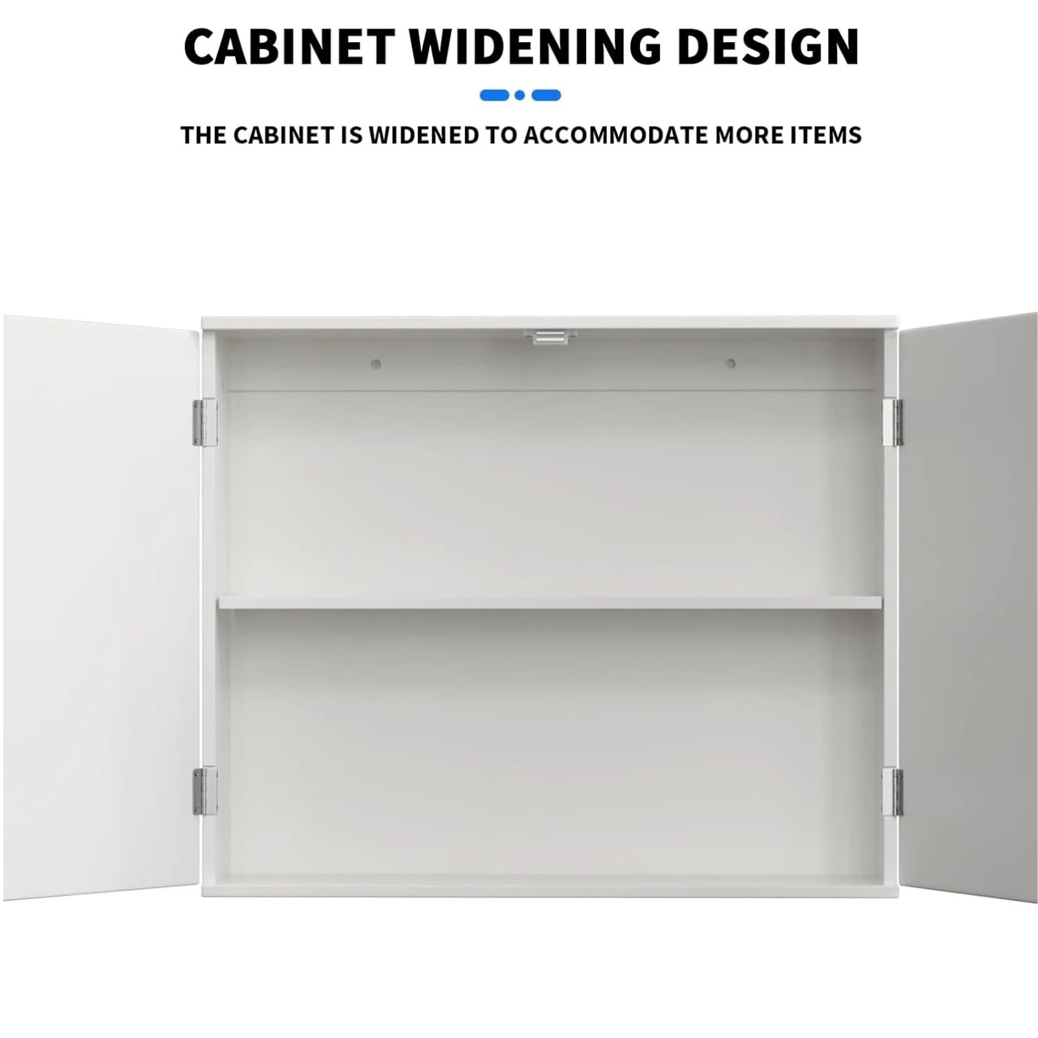 BRIEFNESS Bathroom cabinet Bathroom wall cabinet Kitchen storage cabinet with double doors and adjustable shelves White