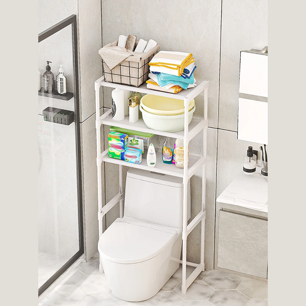 Over-The-Toilet Storage Rack, 3-Tier Bathroom Over Toilet Storage Space Saver Bathroom Shelves Over Toilet For Bathroom Restroom