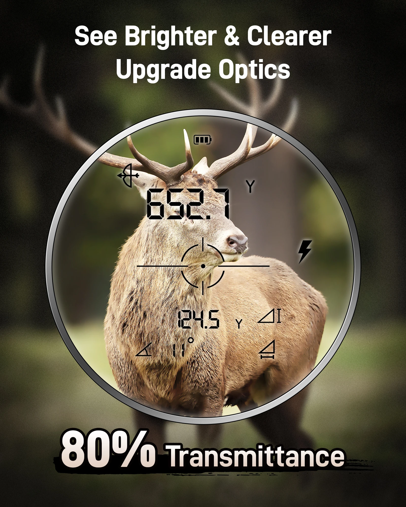REDTIGER H002 Range Finder for Hunting, 1600 Yards Laser Rangefinder, 7X Magnification, Accurate on Angle&Speed Measure