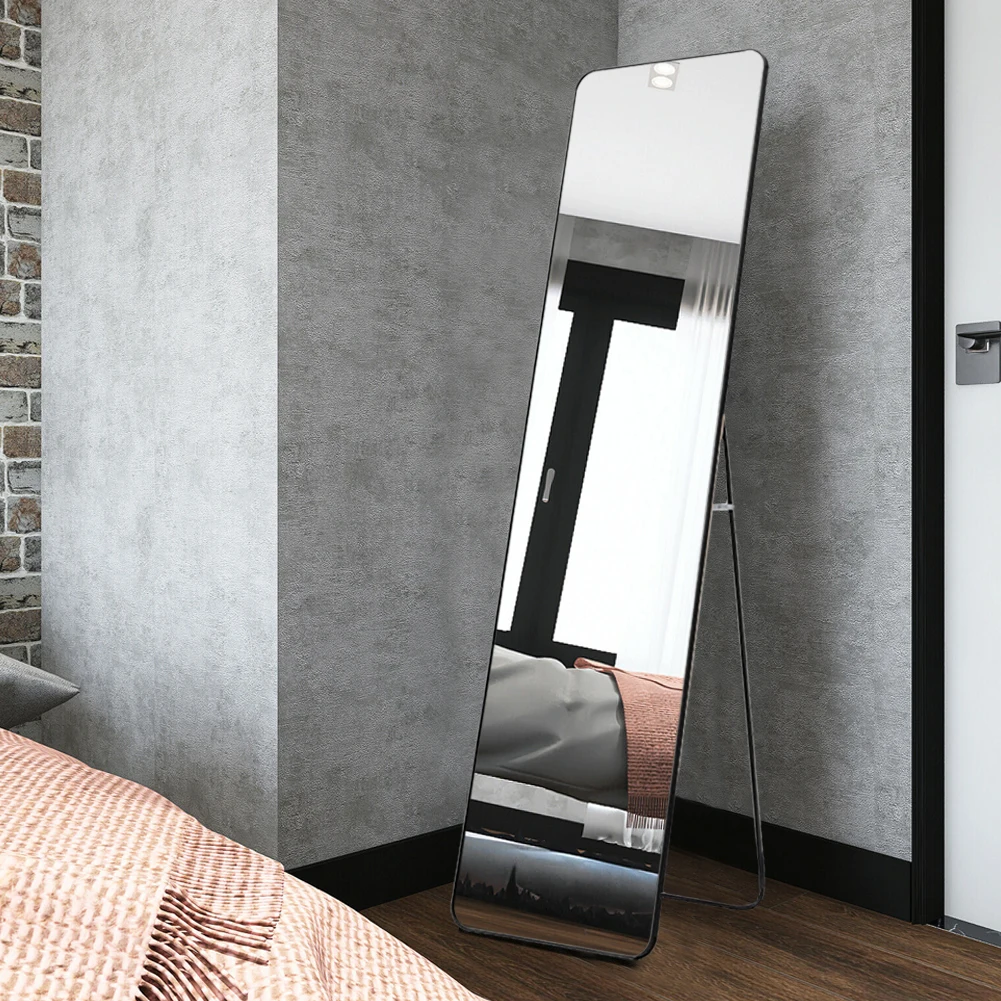 Arched metal length floor mirror bedroom living room Dressing Cream Girls Mirror Modern Simple Full Body Frame Mirror