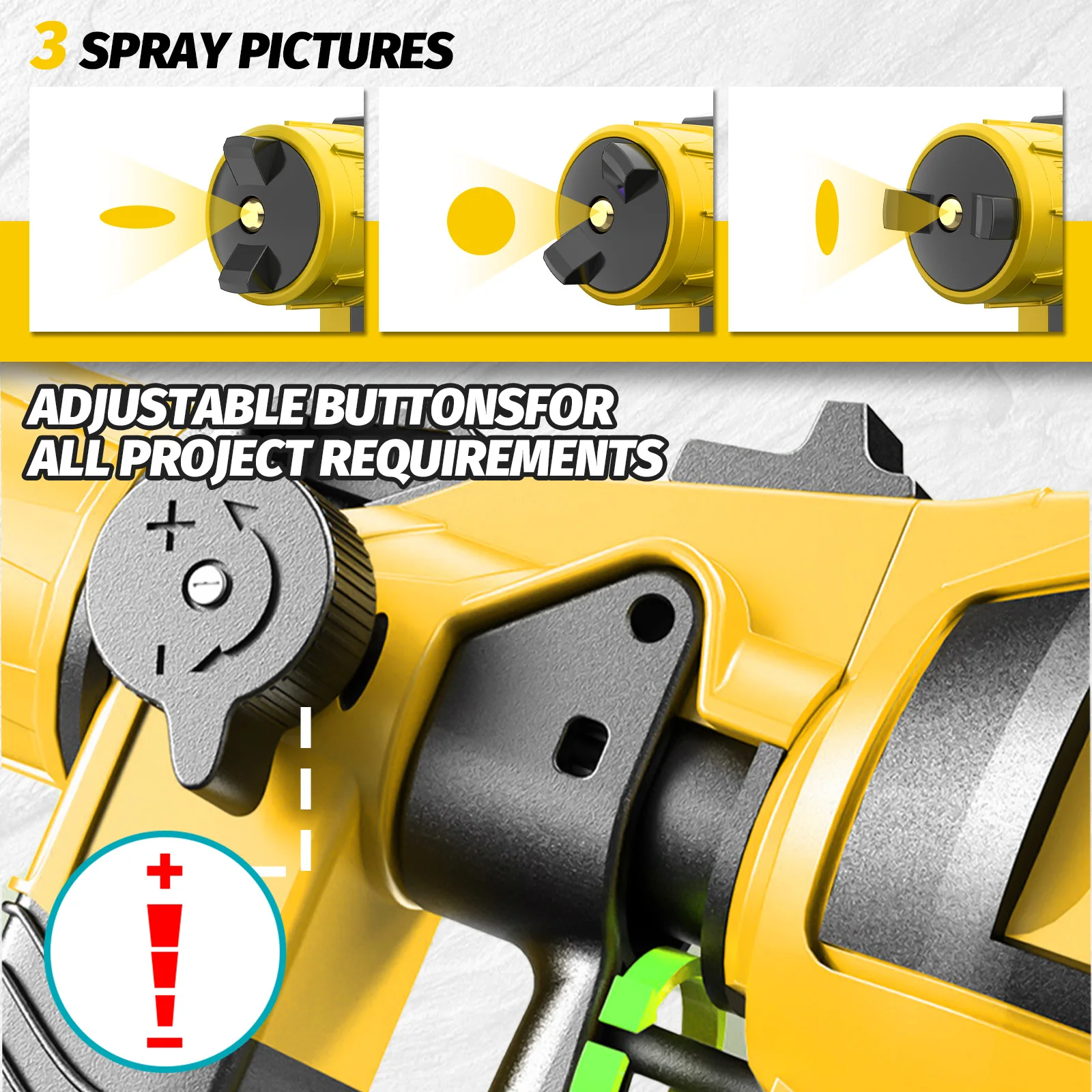 Electric Spray Gun HVLP Cordless Paint Sprayer Compatible with DeWalt 18V with XR Battery XR Slide Li-ion DCB184 DCB182 DCB183 (