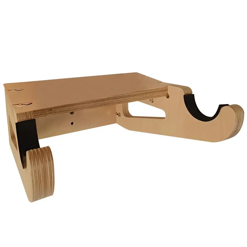 Bike Wall Mount Flexible Wooden Bike Hooks Indoor Bicycle Storage Mount Portable Bike Holder Rack Anti-Scratch
