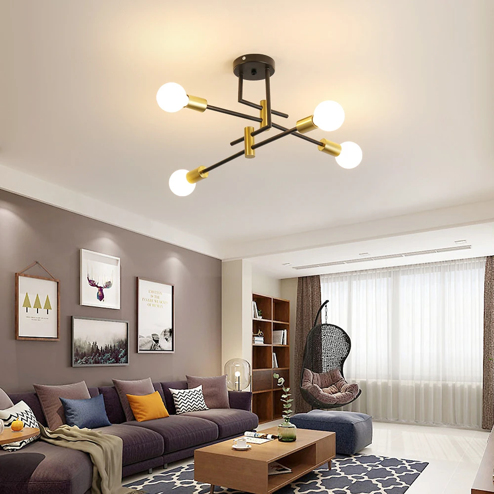 Vintage Industrial Ceiling Lamp, Glass Light for Bedroom, Living Room, Hallway, Dining Room, Balcony [E27 Bulb Not Included]