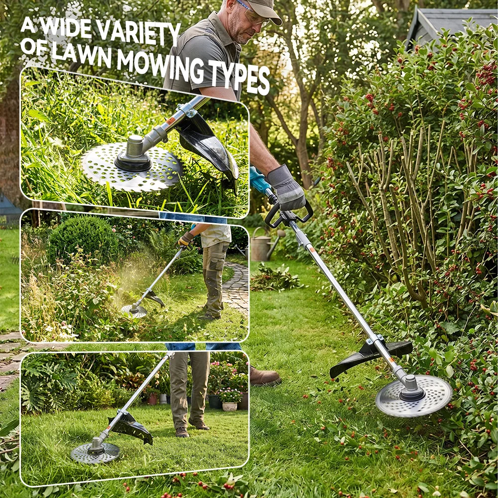 ONEVAN Brushless 2in1 Electric Tiller Cultivator Rototiller Cordless 9inch Lawn Mower Garden Tool For Makita 18V Battery Pin