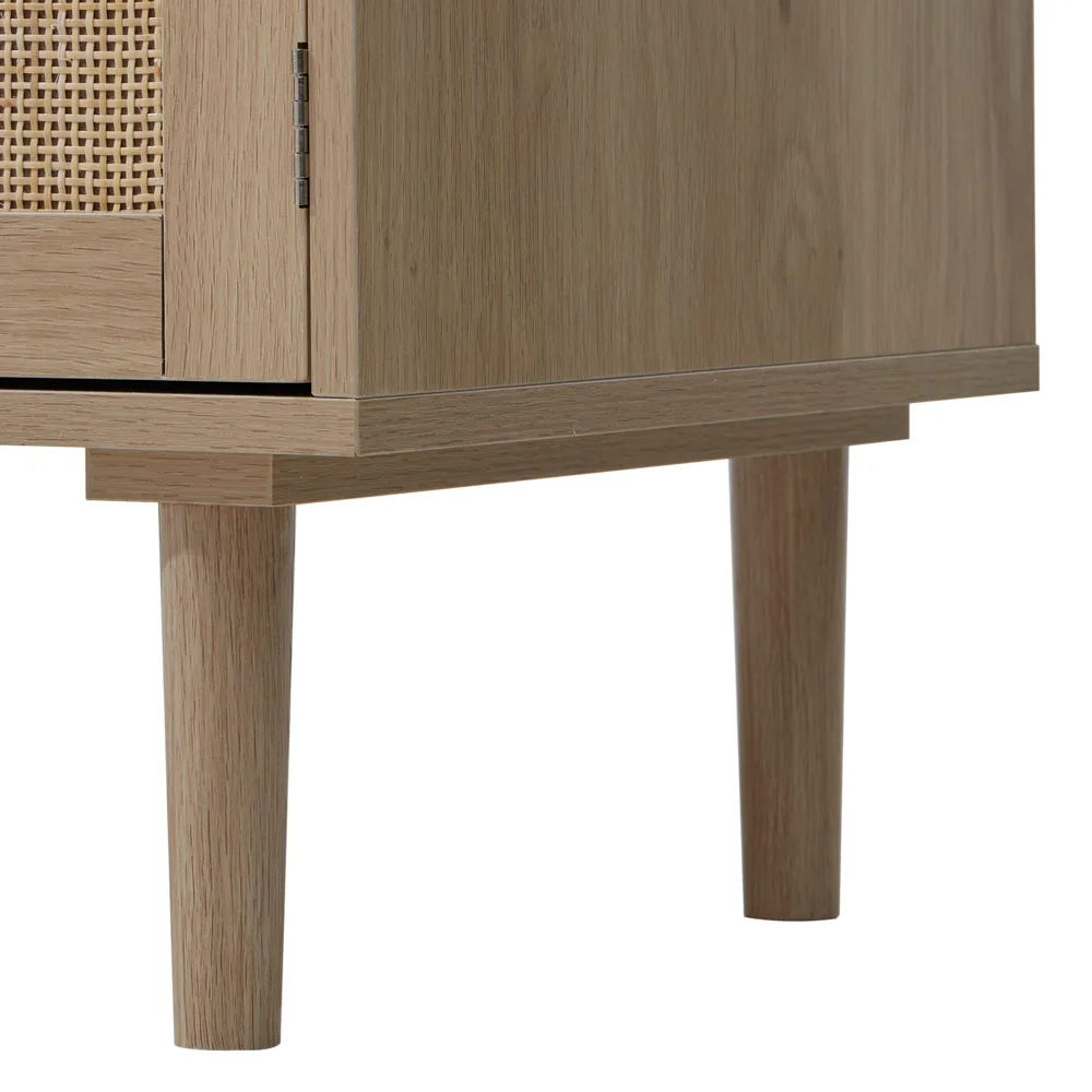 Modern rattan double door dining cabinet living room side cabinet double door storage cabinet kitchen cabinet